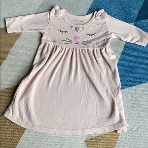 Wild Wawa 12-18 month kitty dress pink bamboo